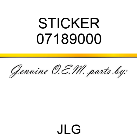 STICKER 07189000