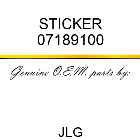 STICKER 07189100