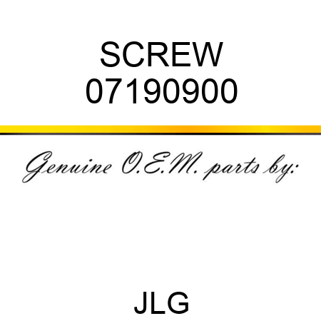 SCREW 07190900