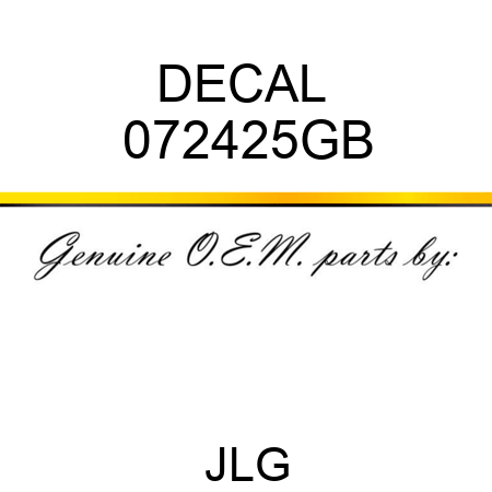 DECAL  072425GB