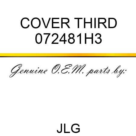 COVER THIRD 072481H3