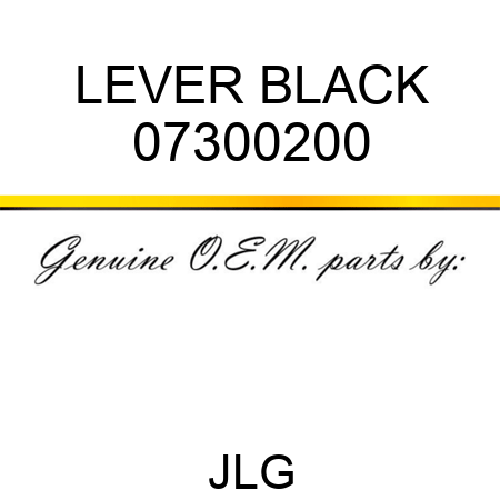 LEVER BLACK 07300200