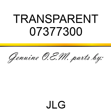 TRANSPARENT 07377300