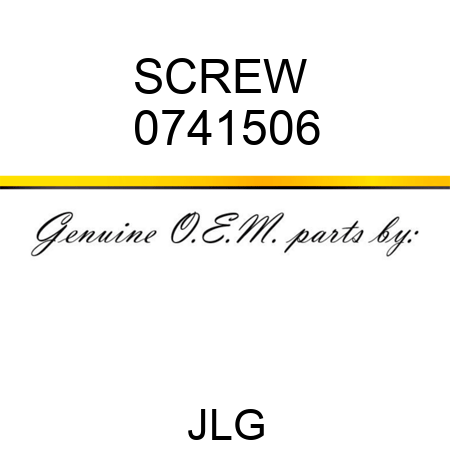 SCREW  0741506