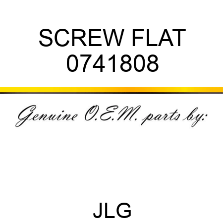 SCREW FLAT 0741808