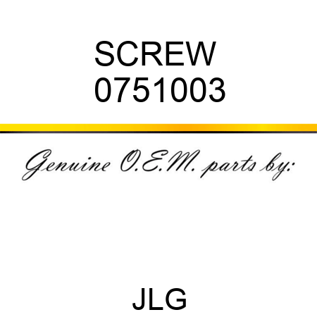 SCREW  0751003