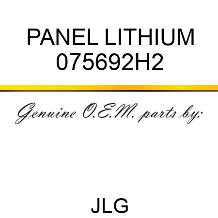 PANEL LITHIUM 075692H2