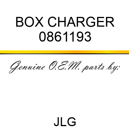 BOX CHARGER 0861193