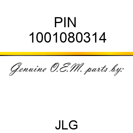 PIN  1001080314