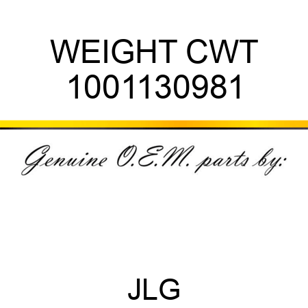 WEIGHT CWT 1001130981