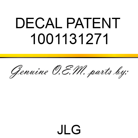 DECAL PATENT  1001131271