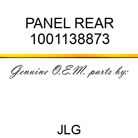 PANEL REAR 1001138873