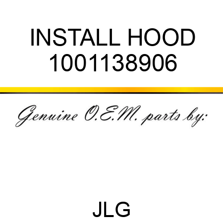 INSTALL HOOD 1001138906
