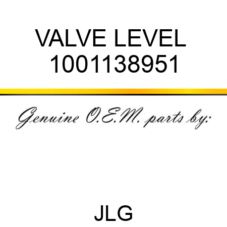 VALVE LEVEL  1001138951