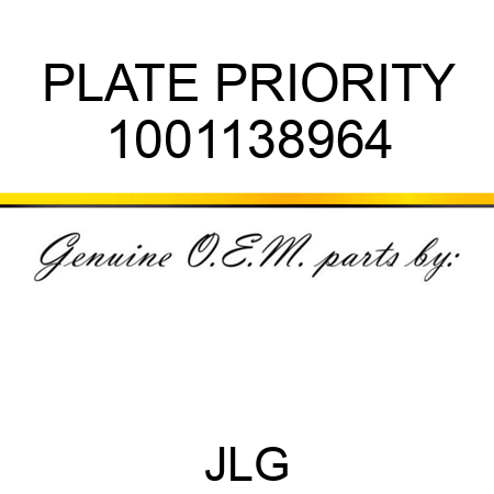 PLATE PRIORITY 1001138964