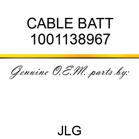 CABLE BATT 1001138967