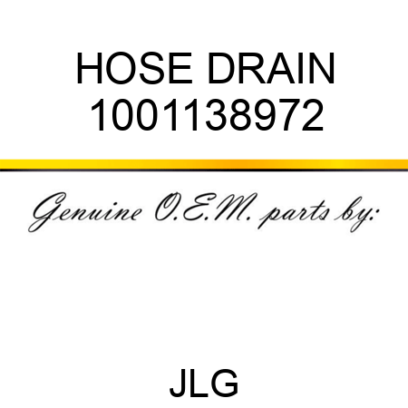 HOSE DRAIN 1001138972