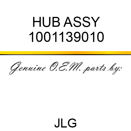 HUB ASSY 1001139010