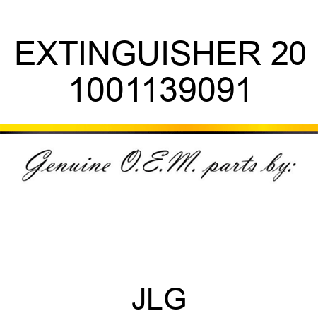 EXTINGUISHER 20 1001139091