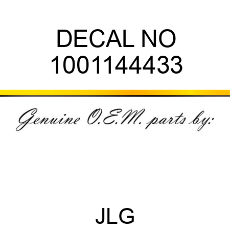 DECAL NO 1001144433