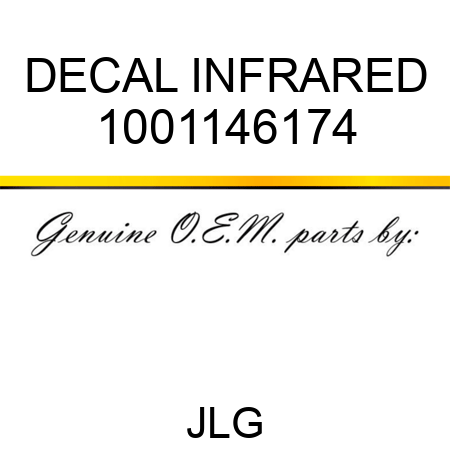 DECAL INFRARED 1001146174