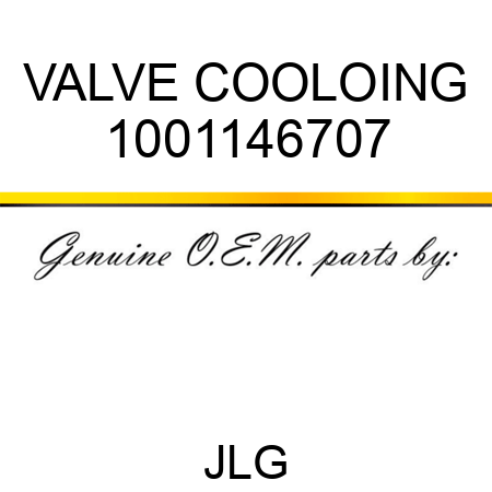 VALVE COOLOING 1001146707