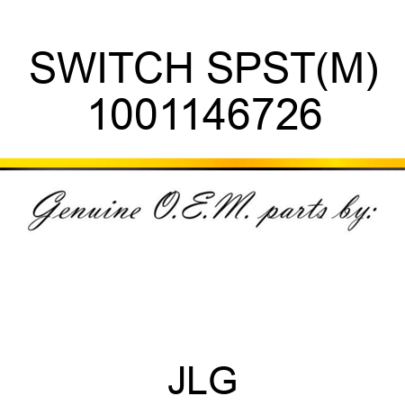 SWITCH SPST(M) 1001146726