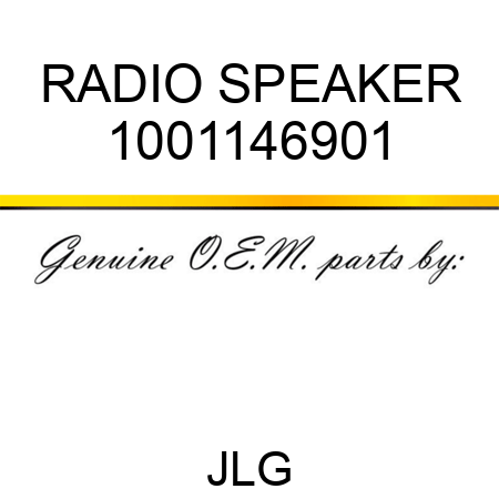 RADIO SPEAKER 1001146901