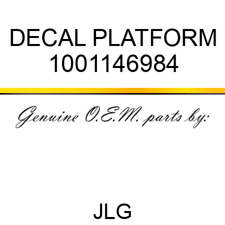DECAL PLATFORM 1001146984