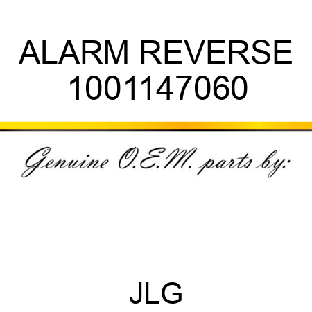 ALARM REVERSE 1001147060