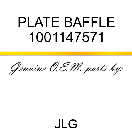 PLATE BAFFLE 1001147571