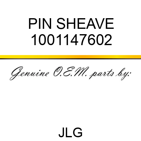 PIN SHEAVE 1001147602