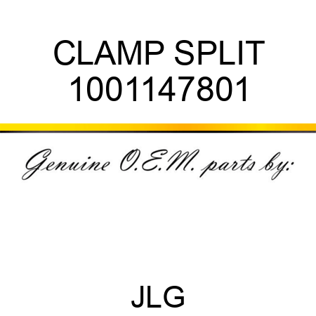 CLAMP SPLIT 1001147801