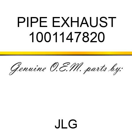 PIPE EXHAUST 1001147820