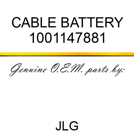 CABLE BATTERY 1001147881