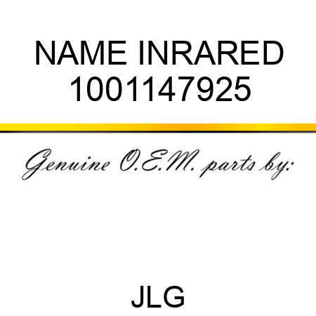 NAME INRARED 1001147925