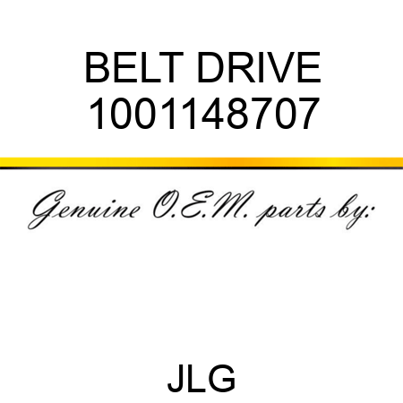BELT DRIVE 1001148707