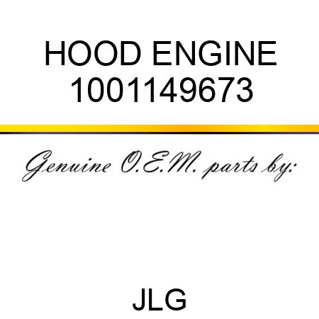 HOOD ENGINE 1001149673