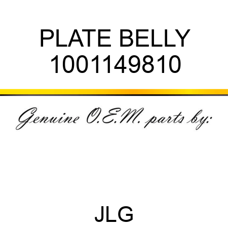 PLATE BELLY 1001149810