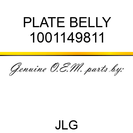 PLATE BELLY 1001149811