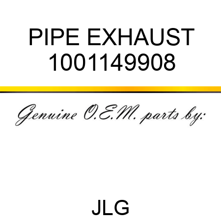 PIPE EXHAUST 1001149908