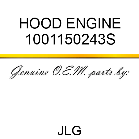 HOOD ENGINE 1001150243S