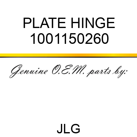 PLATE HINGE 1001150260