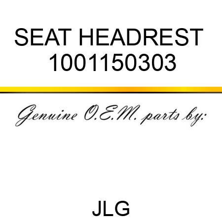 SEAT HEADREST  1001150303
