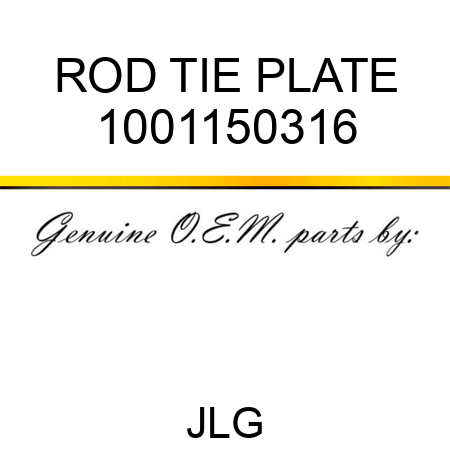 ROD TIE PLATE 1001150316
