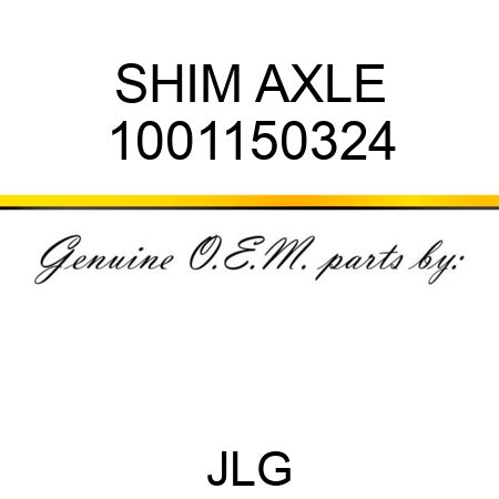 SHIM AXLE 1001150324