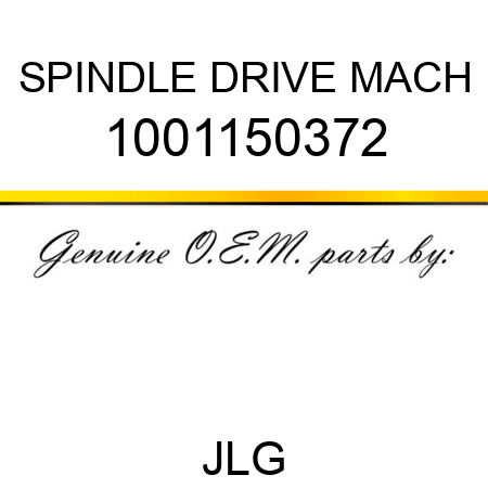 SPINDLE DRIVE MACH 1001150372