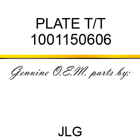 PLATE T/T 1001150606