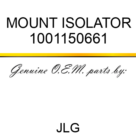 MOUNT ISOLATOR 1001150661