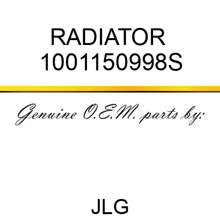 RADIATOR  1001150998S